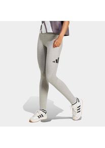 adidas Sportswear, Damen, Trainingstights &raquo;W BL SJ LEG&laquo; mit hohem Bund, aus Baumwolle und Elasthan, stretchig, Medium Grey Heather / Black, L - N-Gr, 