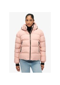Superdry, Damen, Steppjacke &raquo;HOODED SPORTS PUFFER JACKET&laquo; mit Kapuze Kunstfaser, relaxed fit, Vintage Blush, XXL, Moderne Pufferjacke von Superdry