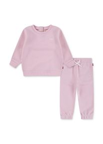 Levi's Kids, Unisex, Neugeborenen-Geschenkset &raquo;LVN HOODIE, JOGGER SET&laquo; Set, 2 Stk. mit kleiner Label-Applikation- Stickerei, crystal rose, 3M (62), 
