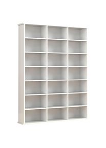 Mid.you Regal , Wei&szlig; , Holzwerkstoff , 18 F&auml;cher , 105x136x19 cm , stehend , Wohnzimmer, Regale, B&uuml;cherregale