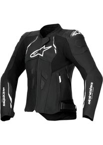 Alpinestars Stella Dusk, giacca di pelle donna , colore: Nero/Bianco , dimensione: 48