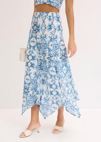 Puntig toelopende rok - wit - maat 34 - met katoen - bonprix