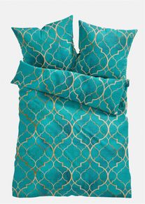 Linon dekbedovertrek - blauw - maat 135x200 cm - 100% katoen - bonprix