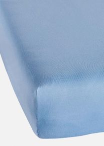 Jersey hoeslaken - blauw - maat 100x200 cm - 100% katoen - bonprix