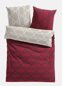 Omkeerbaar dekbedovertrek van katoenmix - paars - maat 135x200 cm - met katoen - bonprix