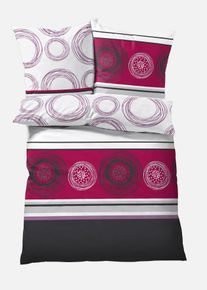 Linon dekbedovertrek - paars - maat 155x220 cm - 100% katoen - bonprix