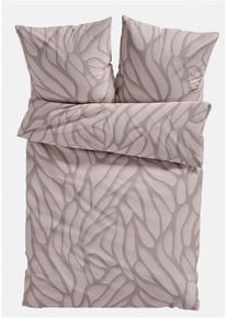 Linon dekbedovertrek - bruin - maat 135x200 cm - 100% katoen - bonprix