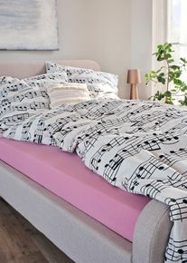 Biancheria da letto con note musicali, Beige, Taglia 135x200 cm, bonprix