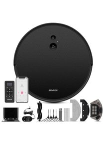 Sencor SRV 6450BK schwarz / Roboterstaubsauger / Saugen Wischen / 26W / 60dB / 2600 mAh, Staubsauger Roboter, Schwarz