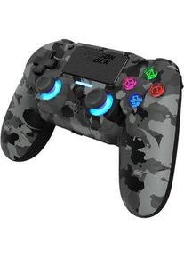 DragonShock Controller Mizar+ Wireless grau camo PS4/PC (PC, PS4), Gaming Controller, Mehrfarbig, Grau