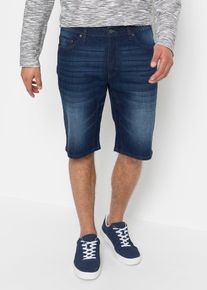Stretch-Jeans-Bermuda mit verst&auml;rktem Schritt Regular Fit, blau, Gr&ouml;&szlig;e 46, mit Baumwolle, bonprix