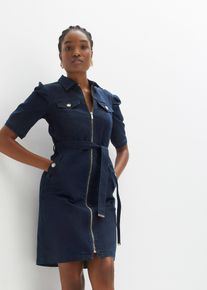 Jeanskleid, blau, Gr&ouml;&szlig;e 44, mit Baumwolle, bonprix