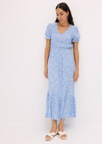 Maxikleid aus reiner Viskose, blau, Gr&ouml;&szlig;e 40, bonprix