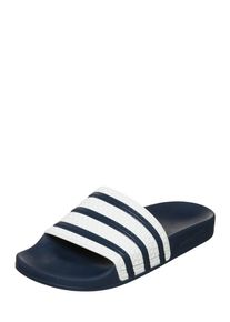 adidas originals Kvinnor Pantolette 'Adilette' marinbl&aring; / vit Storlek 8