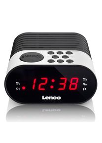 Lenco Uhrenradio &raquo;CR-07&laquo; ( FM-Tuner ) FM‐Radiowecker, kompakt, 2 Weckzeiten, Sleep‐Timer