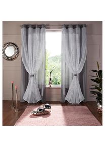 Home Affaire Gardine &raquo;Blair&laquo; &Ouml;sen 1 Stk. tlg. doppellagig, transparente Stofflage mit Stickerei und in Seiden Optik