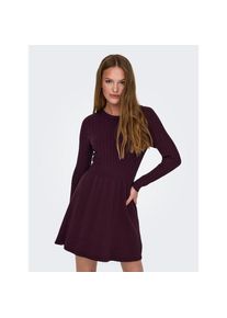Only Strickkleid &raquo;ONLFIA LS CABLE DRESS KNT&laquo; tailliert und mit dezentem Zopfstrickmuster im Oberteil rot, Gr&ouml;&szlig;e L