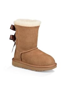 UGG Australia UGG Winterboots &raquo;Bailey Bow&laquo; Winterboots, Schlupfboots mit Zierschleifen aus Satin braun, Gr&ouml;&szlig;e 6 (22)