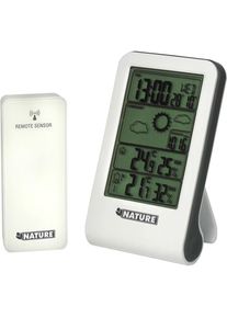 Nature Wetterstation Digital H14x8,5x3 cm Weiss Barometer Hygrometer, Wetterstation, Weiss
