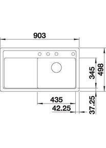 Blanco, Sp&uuml;lbecken, ZENAR 5 S-F (49.80 cm, 90.25 cm)