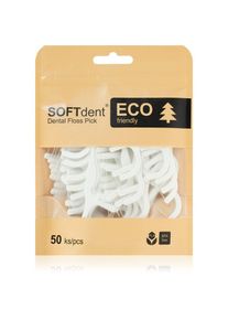 SOFTdent ECO Dental Floss Pick toothpicks with dental floss 50 pc