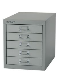 Bisley, Aktenschrank, MultiDrawer L125 Schubladenschrank silber mit 5 Schubladen 27,9 x 38,0 x 32,5 cm (27.90 x 38 x 32.50 cm)