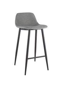 PAPERFLOW, Barhocker, Barhocker, 2er-Set, B 500 x T 450 x H 950 mm, Fussst&uuml;tze, gepolstert, verschiedene Farben Stoff