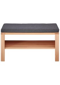 Linea Natura Garderobenbank , Anthrazit, Buchefarben , Holzwerkstoff , F&uuml;llung: Schaumstoff , 90x48x40 cm , Garderobe, Garderoben-Sets & Garderoben-Serien, Garderoben-Serien