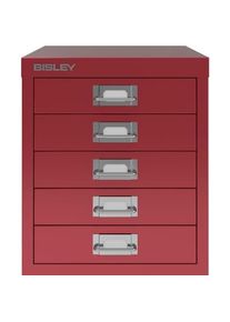Bisley, Aktenschrank, MultiDrawer L125 Schubladenschrank kardinalrot mit 5 Schubladen 27,9 x 38,0 x 32,5 cm (27.90 x 38 x 32.50 cm)