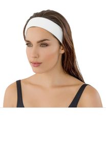 Damen Bade- und Fitnessband in wei&szlig;-hellblau ,Gr&ouml;&szlig;e 0, WITT, 80% Baumwolle, 20% Polyester