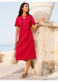 Damen Jeanskleid aus luftiger Baumwolle in erdbeere ,Gr&ouml;&szlig;e 46, WITT, 100% Baumwolle