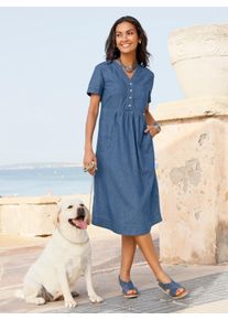 Damen Jeanskleid aus luftiger Baumwolle in blue-bleached ,Gr&ouml;&szlig;e 36, WITT, 100% Baumwolle