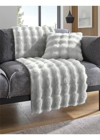 unisex Woonserie in lichtgrijs ,maat 38 x 38 cm - Kussenovertrek, WITT, 100% Polyester