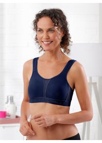 Swegmark Dames Sportbeha zonder beugel in nachtblauw ,maat 80D, Witt, 85% Polyamide, 15% Elastan