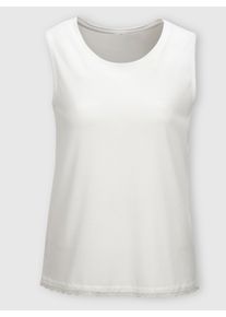 w&auml;schepur Dames Pyjama-Shirt in ecru ,maat 36/38, Witt, 50% Katoen, 50% Modal