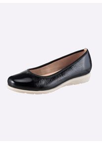 Dames Ballerina van lakleer in marine ,maat 38, Witt, 100% Lakleer