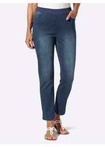 Dames 7/8-jeans in blue-stonewashed ,maat 36, WITT, 78% Katoen, 20% Polyester, 2% Elastan