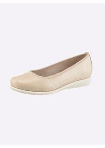 Damen Ballerina in Lackleder in beige ,Gr&ouml;&szlig;e 38, Witt, 100% Lackleder