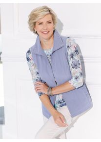 Damen Weste mit Raffungen in taubenblau ,Gr&ouml;&szlig;e 50, WITT, 89% Polyester, 11% Polyamid