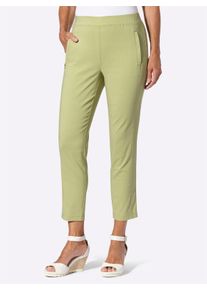 Dames Bengalinebroek om gemakkelijk aan te trekken in lindegroen ,maat 36, WITT, 72% Viscose, 25% Polyamide, 3% Elastan