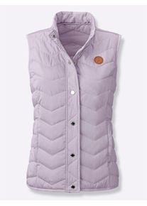Damen Steppweste im Zickzack-Muster in flieder ,Gr&ouml;&szlig;e 40, WITT, 100% Polyester. Wattierung: 100% Polyester