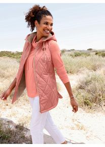 Damen Steppweste mit Kapuze, pflegeleicht in flamingo ,Gr&ouml;&szlig;e 36, WITT, 100% Polyester. Wattierung: 100% Polyester