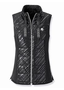 Damen Steppweste mit 2 Nahttaschen in schwarz ,Gr&ouml;&szlig;e 54, WITT, 100% Polyester