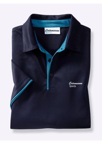 Heren Vrijetijdsshirt met polokraag in marine ,maat 44/46, Witt, 100% Polyester