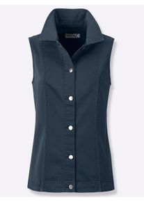Damen Weste in Jeans-Optik in dunkelblau ,Gr&ouml;&szlig;e 54, WITT, 97% Baumwolle, 3% Elasthan