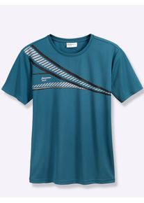 Heren Functioneel shirt met ademende honingraatstructuur in topaas ,maat 48/50, Witt, 100% Polyester