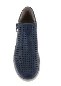 Reflexan Damen Stiefelette mit Glanz-Effekt in taubenblau-meliert ,Gr&ouml;&szlig;e 40, Witt, 80% Veloursleder, 20% Glattleder