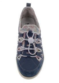 Reflexan Damen Slipper im Materialmix in jeansblau ,Gr&ouml;&szlig;e 40, Witt, 40% Glattleder, 40% Textil, 10% Nubukleder, 10% Veloursleder