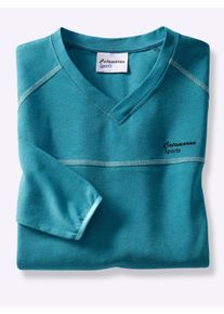 Heren Vrijetijdsshirt met elastische boorden in topaas gem&ecirc;leerd ,maat 48/50, Witt, 46% Katoen, 46% Polyester, 8% Elastan