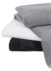 w&auml;schepur unisex Saunahanddoek in zwart ,maat 70x200 cm - Saunahanddoek, Witt, 100% Katoen